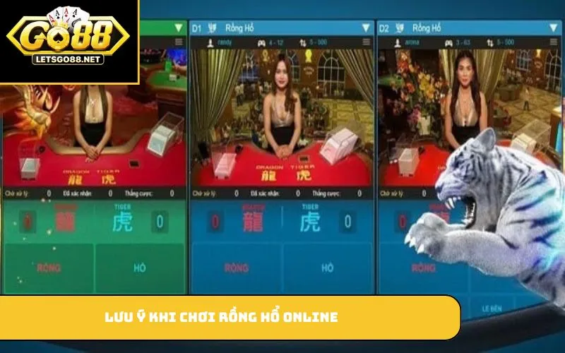 Lưu ý khi chơi Rồng hổ online 